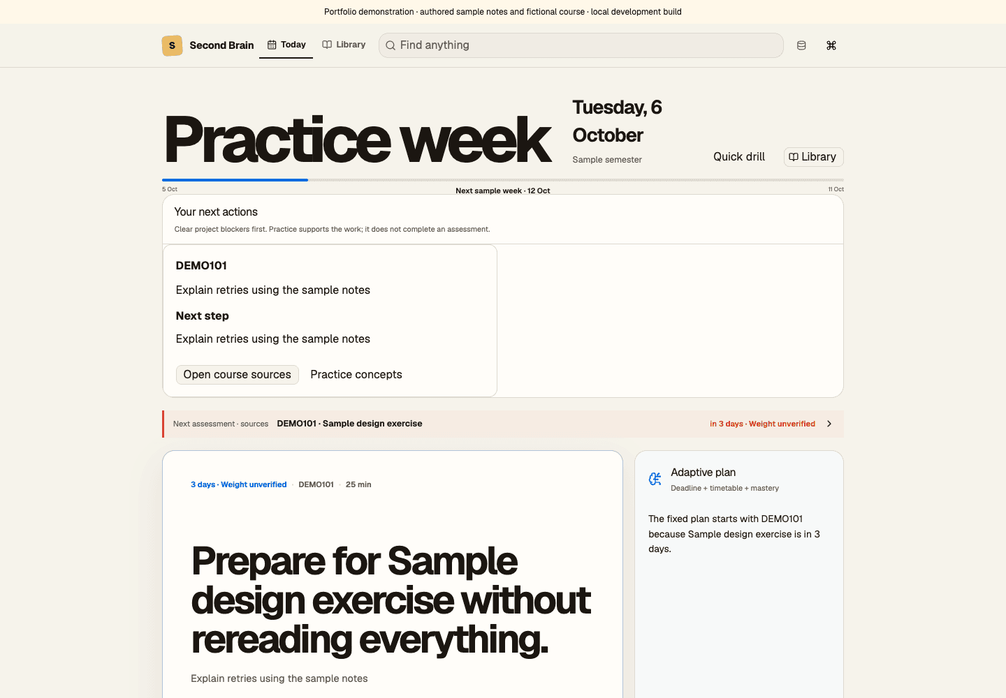 Plan around the next deadline